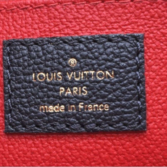 Authentic Louis Vuitton pochette 26 navy rouge Empreinte leather clutch - Picture 5 of 11
